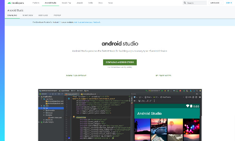 open source app builders - Android Studio